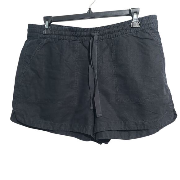J. Crew Pants - J. Crew Black Seaside Linen Blend Shorts Size M